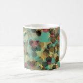 pink yellow green and blue circle pattern abstract コーヒーマグカップ (正面右)