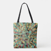 pink yellow green and blue circle pattern abstract トートバッグ (裏面)