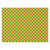 Pink Yellow Green Checkered Pattern Design  テーブルクロス (正面(横))