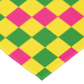 Pink Yellow Green Checkered Pattern Design  テーブルクロス (アングル)