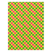 Pink Yellow Green Checkered Pattern Design  テーブルクロス (正面)