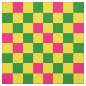 Pink Yellow Green Checkered Pattern Design  ファブリック (見本)