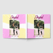 Pink yellow joyful holidays photo family retro boh ゲストブック (全面)