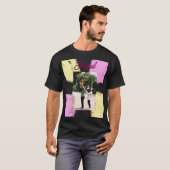 Pink yellow joyful holidays photo family retro boh tシャツ (正面フル)