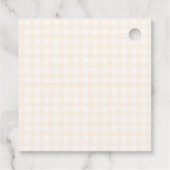 Pink & Yellow Lemon Bow Baby Shower Favor フェイバータグ (裏面)