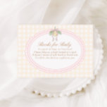 Pink & Yellow Lemon Bow Books for Baby エンクロージャーカード<br><div class="desc">Invite your friends and loved ones to your spring/summer baby shower with our lovely pink and yellow lemon-themed baby shower design.</div>