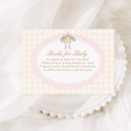 Pink & Yellow Lemon Bow Books for Baby エンクロージャーカード