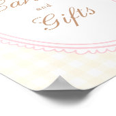 Pink & Yellow Lemon Bow Cards & Gifts ポスター (角)