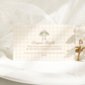 Pink & Yellow Lemon Bow Diaper Raffle エンクロージャーカード