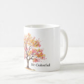 Pink Yellow Tree コーヒーマグカップ (正面右)