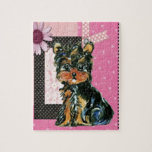 PINK YORKIE POO ジグソーパズル (縦)
