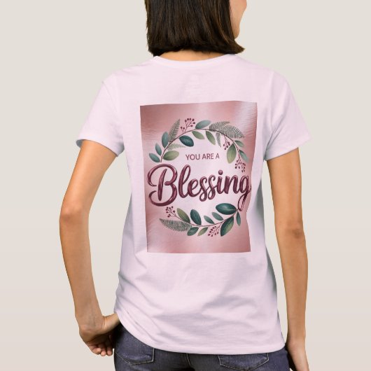 Pink You Are A Blessing T-Shirt Tシャツ (裏面)