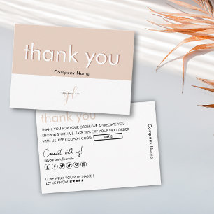 Pink Your Business Logo Thank You Brand Packaging サンキューカード