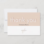 Pink Your Business Logo Thank You Brand Packaging サンキューカード (正面)