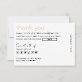 Pink Your Business Logo Thank You Brand Packaging サンキューカード (裏面)