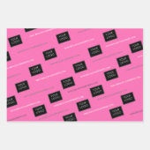 Pink Your Logo Website Business Companyパッケージ ラッピングペーパーシート (正面3)