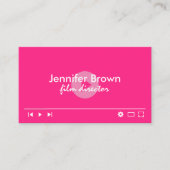 Pink Youtuberビデオエディタムービーメーカーバロガー 名刺 (正面)