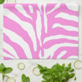 Pink zebra キッチンタオル (折り畳み)