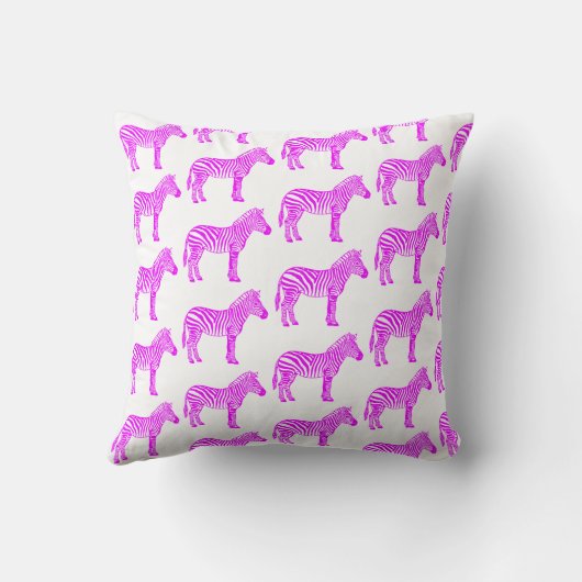 Pink Zebra  クッション (裏面)