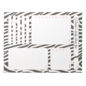 Pink Zebra DailyプランナーノートとTo Doリスト ノートパッド (正面)