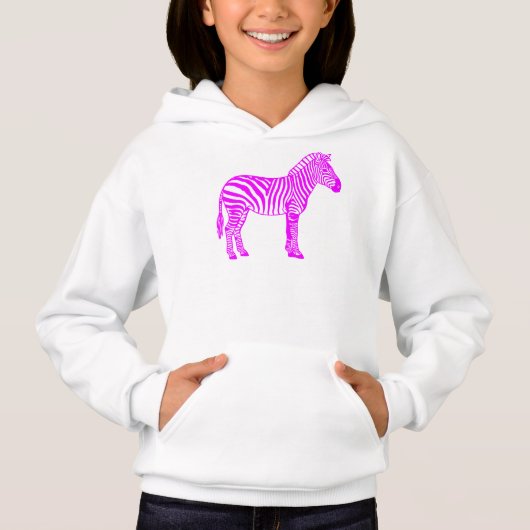 Pink Zebra Kids T-Shirt – Cute Striped Animal Tee  (正面)