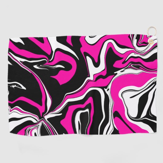 Pink Zebra Melt ゴルフタオル (横)