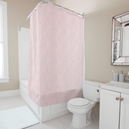 Pink Zebra Pattern Shower Curtain シャワーカーテン (インサイチュ)
