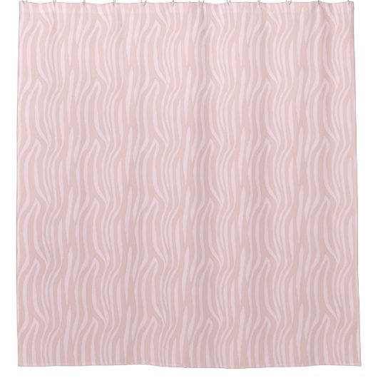 Pink Zebra Pattern Shower Curtain シャワーカーテン (正面)