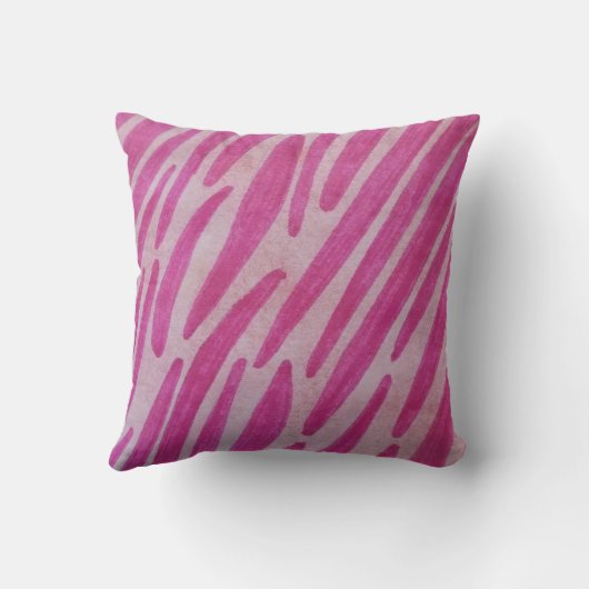 Pink zebra stripes クッション (裏面)