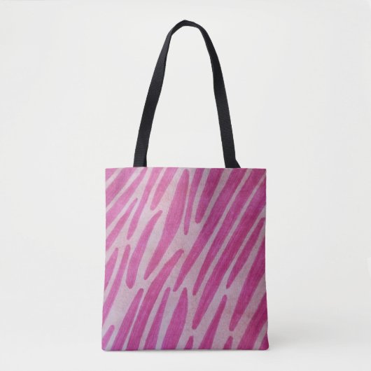 Pink zebra stripes トートバッグ (正面)