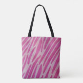 Pink zebra stripes トートバッグ (裏面)