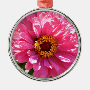 Pink Zinnia メタルオーナメント