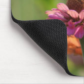 Pink Zinnia Flowers Hummingbird Photography マウスパッド (コーナー)