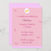 Pinkaliciousの招待 招待状 (正面/裏面)