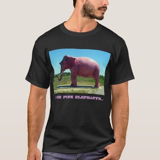 PinkElephant、私はピンク象を…見ます Tシャツ (正面)