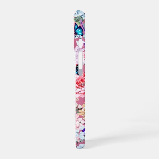 PinkFlower Abundance  iPhone 16ケース (左側面)