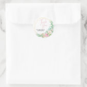 PinkGold Small Business Thank You Round Sticker ラウンドシール (バッグ)