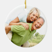 Pinkie Promiseハート結婚の記念写真 セラミックオーナメント (裏面)