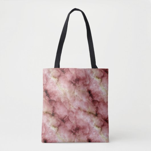 Pinkish Intricate Marble Pattern トートバッグ (正面)