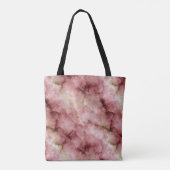 Pinkish Intricate Marble Pattern トートバッグ (裏面)