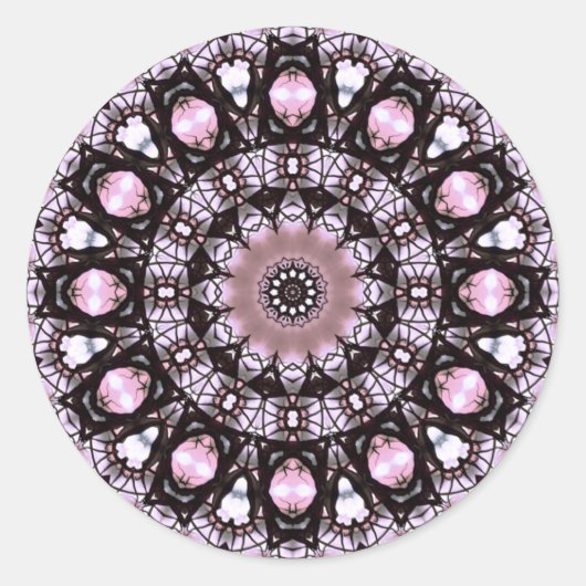 PinkLaceyステッカー ラウンドシール (正面)