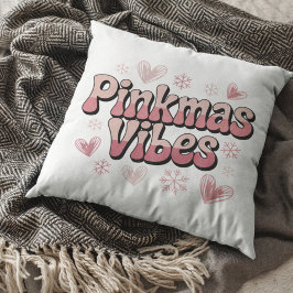 Pinkmas Vibes | Cute Girly Pink Christmas クッション