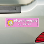 Pinkmützchen am Steuer バンパーステッカー (車上)