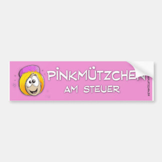 Pinkmützchen am Steuer バンパーステッカー