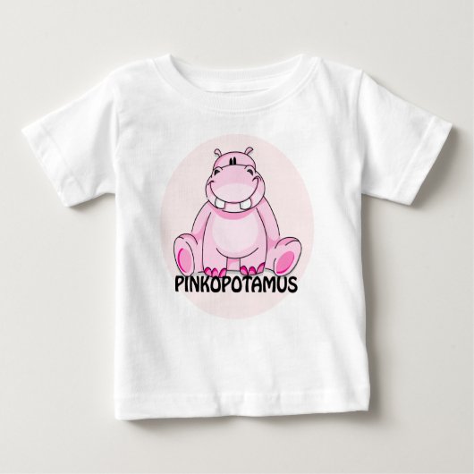 pinkopotamus 1 ベビーTシャツ (正面)