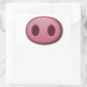 PinkPigスナウト 長方形シール (バッグ)