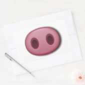 PinkPigスナウト 長方形シール (封筒)