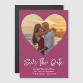 Pink's 結婚 Photo Save The Date Magnetic Card (正面/裏面)