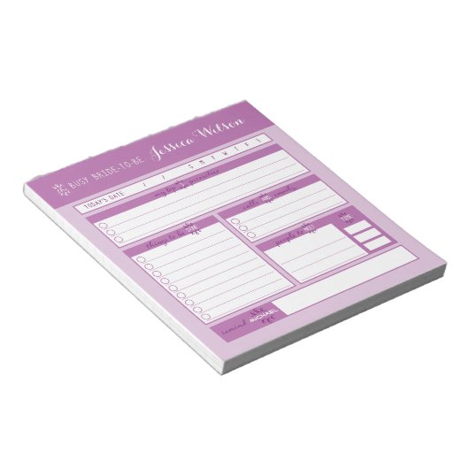 Pink's 結婚 Planning Notepad ノートパッド (アングル)