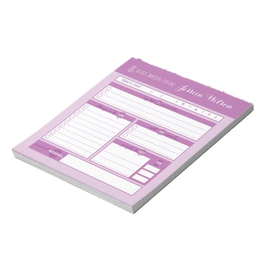 Pink's 結婚 Planning Notepad ノートパッド (回転)